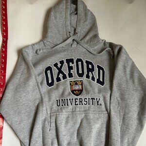 New Official Oxford University Hoodie Gray Pullover Sweatshirt Embroidered Logo